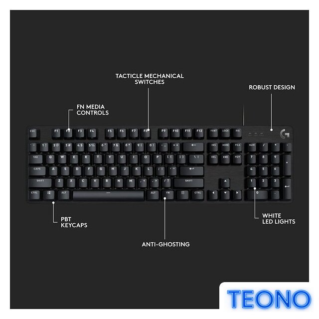 Клавиатура Logitech G412 SE 920-010440 (нет кириллицы) - Изображение №3 — Интернет-магазин Teono.by