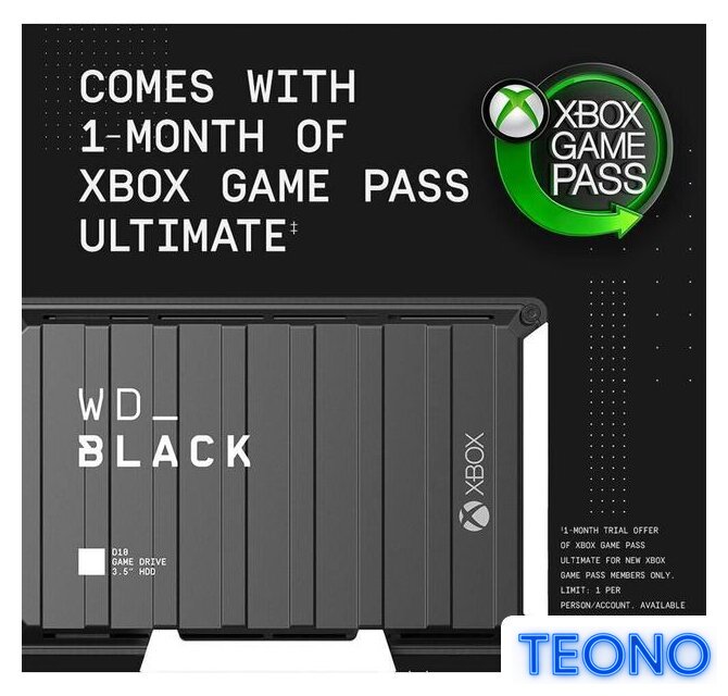Внешний накопитель WD Black D10 Game Drive for Xbox 12TB WDBA5E0120HBK - Изображение №7 — Интернет-магазин Teono.by