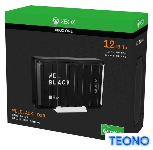 Внешний накопитель WD Black D10 Game Drive for Xbox 12TB WDBA5E0120HBK - Изображение №5 — Интернет-магазин Teono.by