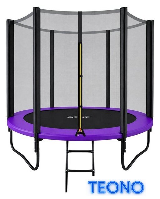 Батут GoUP Prestige-D252/8FT (с сеткой и лестницей, фиолетовый) - Изображение №4 — Интернет-магазин Teono.by