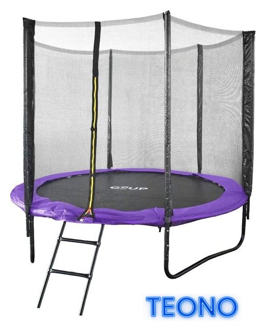 Батут GoUP Prestige-D252/8FT (с сеткой и лестницей, фиолетовый) - Изображение №6 — Интернет-магазин Teono.by