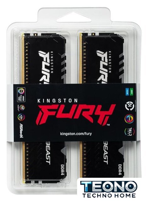 Оперативная память Kingston FURY Beast RGB 2x16ГБ DDR4 3600МГц KF436C18BB2AK2/32 - Изображение №6 — Интернет-магазин Teono.by