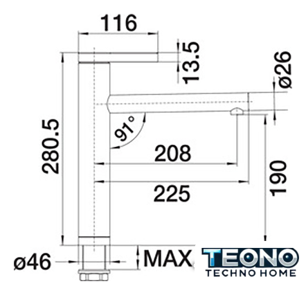 Смеситель Blanco Linee 517596 (сатин матовый) - Изображение №2 — Интернет-магазин Teono.by