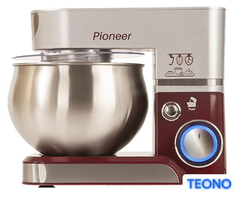 Планетарный миксер Pioneer MX322 Wine Maroon - Изображение №5 — Интернет-магазин Teono.by