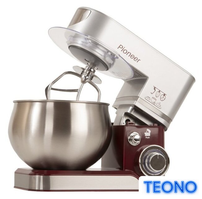 Планетарный миксер Pioneer MX322 Wine Maroon - Изображение №4 — Интернет-магазин Teono.by