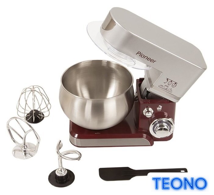 Планетарный миксер Pioneer MX322 Wine Maroon - Изображение №6 — Интернет-магазин Teono.by
