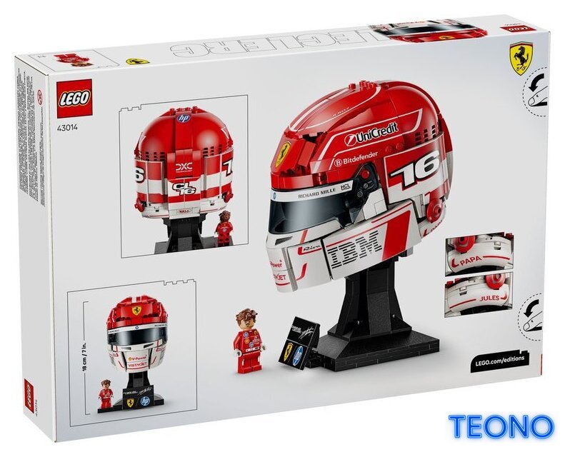 Конструктор LEGO Editions 43014 Шлем Шарля Леклера команды Scuderia Ferrari HP - Изображение №13 — Интернет-магазин Teono.by