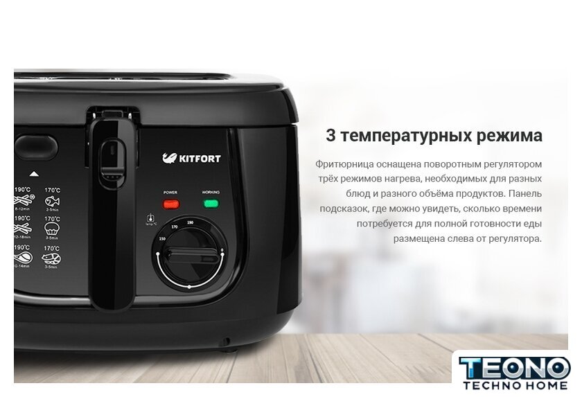 Фритюрница Kitfort KT-2018 - Изображение №7 — Интернет-магазин Teono.by