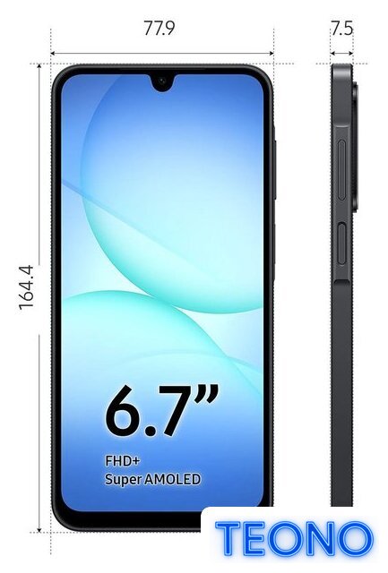 Телефон Samsung Galaxy A17 5G SM-A176B 8GB/256GB (черный) - Изображение №2 — Интернет-магазин Teono.by