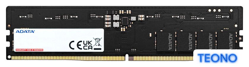 Оперативная память ADATA 8ГБ DDR5 5600 МГц AD5U56008G-S - Изображение №1 — Интернет-магазин Teono.by