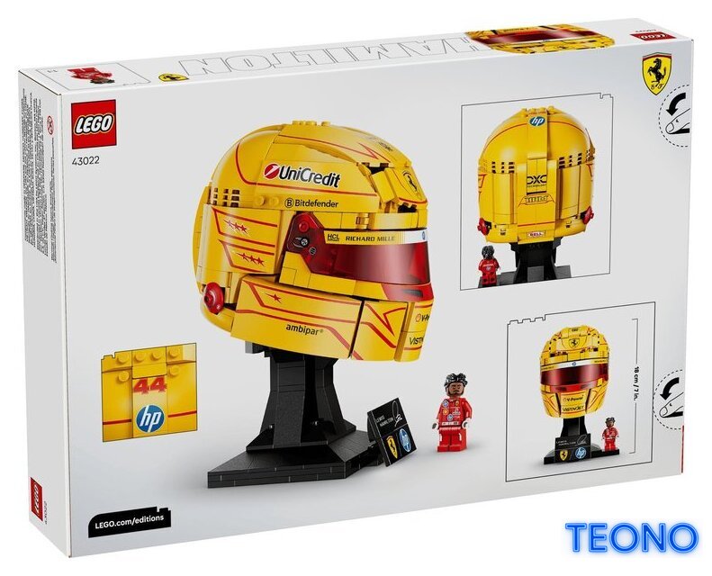 Конструктор LEGO Editions 43022 Шлем Льюиса Хэмилтона команды Scuderia Ferrari HP - Изображение №12 — Интернет-магазин Teono.by