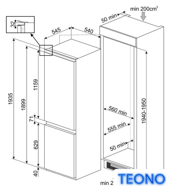 Холодильник Smeg C8194TNE - Изображение №2 — Интернет-магазин Teono.by