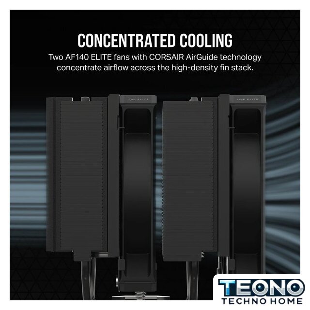 Кулер для процессора Corsair A115 Twin CT-9010011-WW - Изображение №5 — Интернет-магазин Teono.by