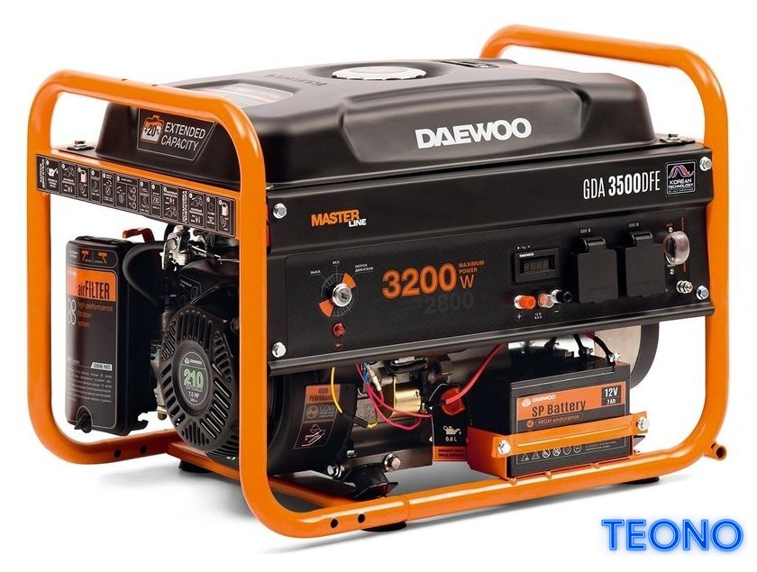 Газовый генератор Daewoo Power GDA 3500DFE - Изображение №1 — Интернет-магазин Teono.by