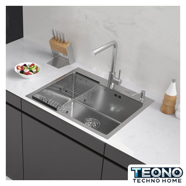 Кухонная мойка ARFEKA ECO AR мойка 600*500, коландер F, дозатор SATIN - Изображение №1 — Интернет-магазин Teono.by