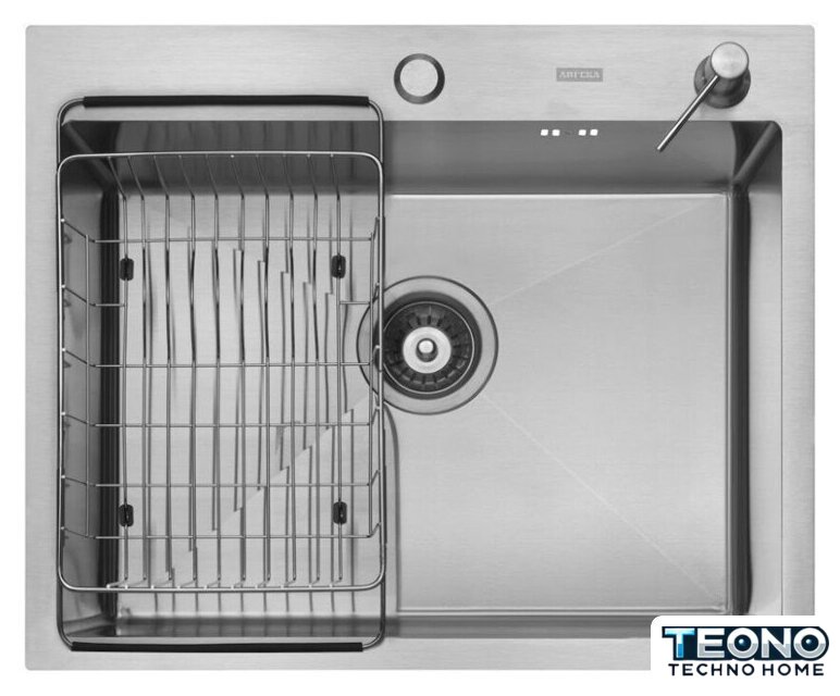 Кухонная мойка ARFEKA ECO AR мойка 600*500, коландер F, дозатор SATIN - Изображение №2 — Интернет-магазин Teono.by