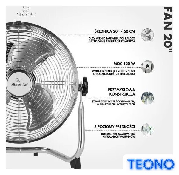 Вентилятор Mission Air FAN 20 - Изображение №5 — Интернет-магазин Teono.by