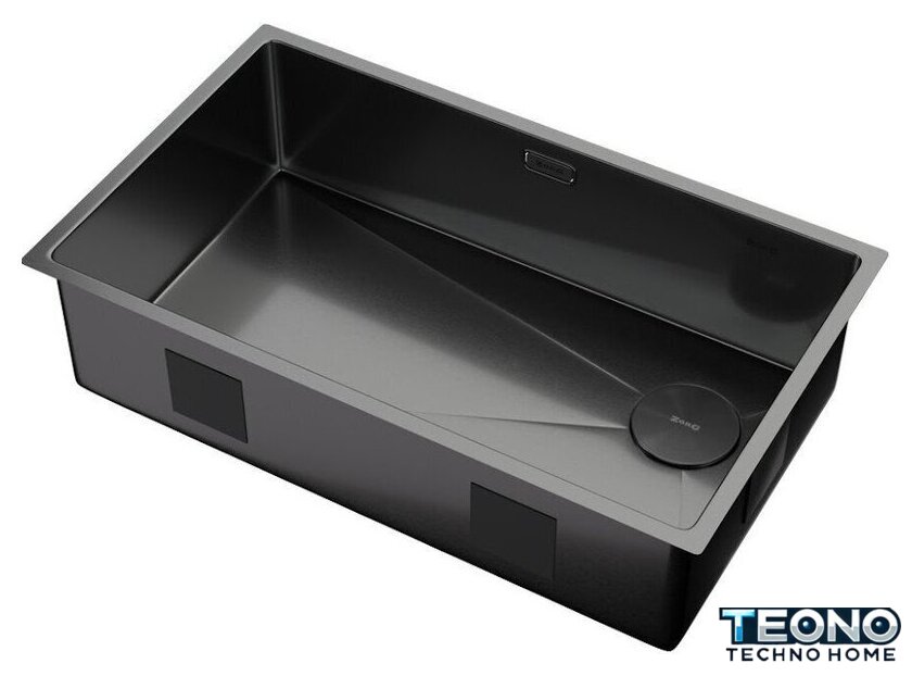 Кухонная мойка ZorG Zerox 74 U / IF Side SF PVD Gunblack - Изображение №2 — Интернет-магазин Teono.by