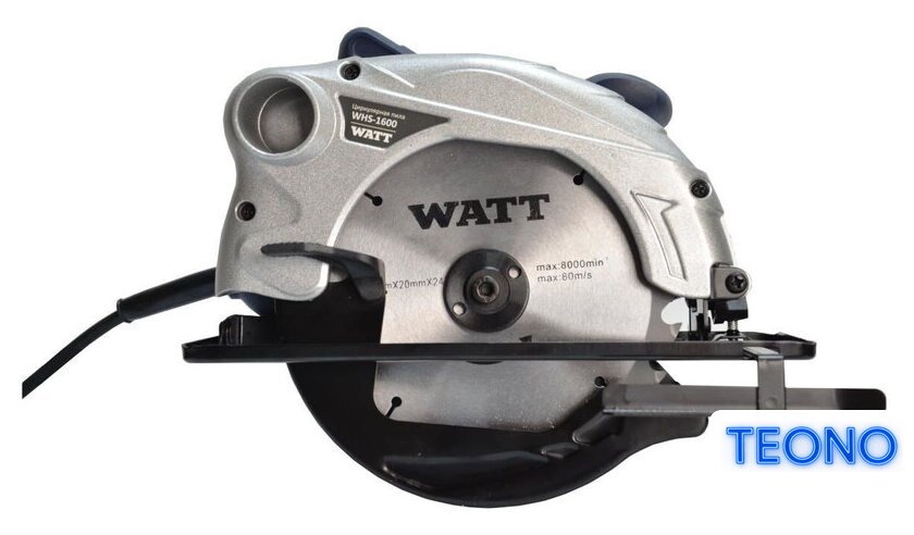 Дисковая (циркулярная) пила WATT WHS-1600 6.016.185.00 - Изображение №2 — Интернет-магазин Teono.by
