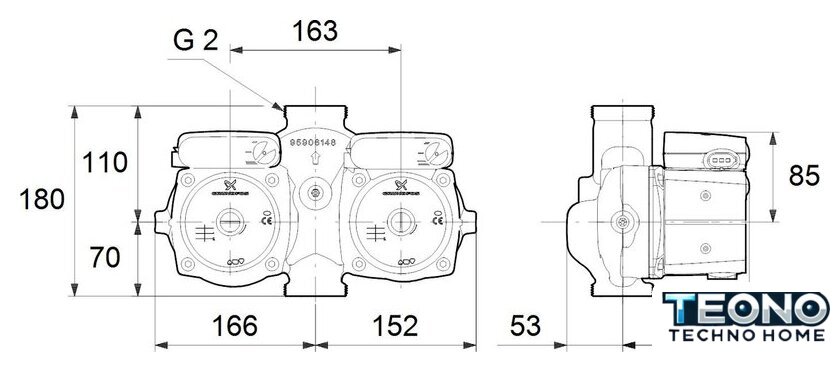 Циркуляционный насос Grundfos UPSD 32-50 180 - Изображение №3 — Интернет-магазин Teono.by