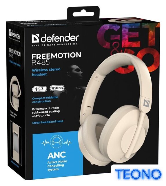 Наушники Defender FreeMotion B485 (бежевый) - Изображение №10 — Интернет-магазин Teono.by