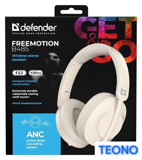 Наушники Defender FreeMotion B485 (бежевый) - Изображение №11 — Интернет-магазин Teono.by
