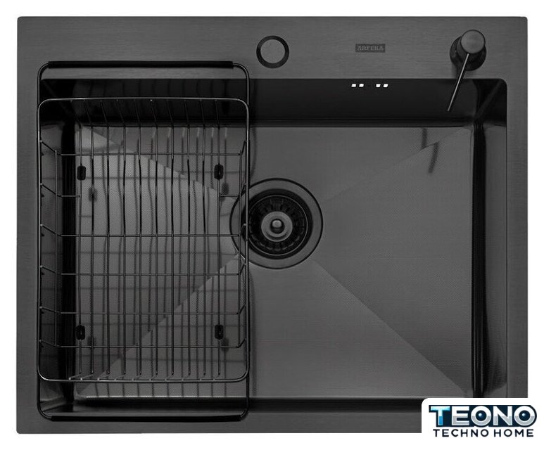 Кухонная мойка ARFEKA ECO AR мойка 600*500, коландер F, дозатор BLACK DECOR MILLET - Изображение №2 — Интернет-магазин Teono.by