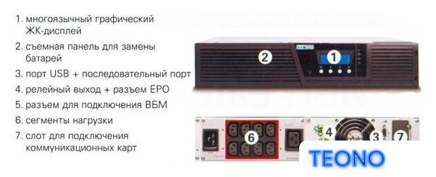Источник бесперебойного питания Eaton Powerware 9130 1500RM - Изображение №3 — Интернет-магазин Teono.by