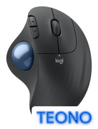 Мышь Logitech Ergo M575S (графитовый, синий шарик) - Изображение №1 — Интернет-магазин Teono.by