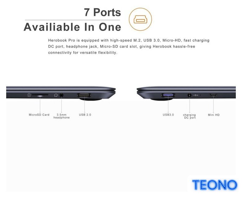 Ноутбук Chuwi HeroBook Pro CWI514-iN40208G256G - Изображение №9 — Интернет-магазин Teono.by