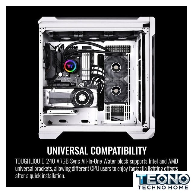 Система жидкостного охлаждения для процессора Thermaltake Toughliquid 240 ARGB Sync CL-W319-PL12BL-A - Изображение №7 — Интернет-магазин Teono.by