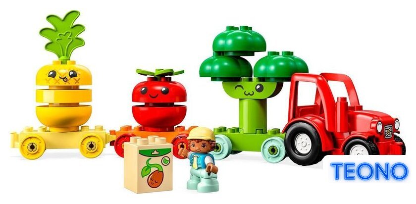 Конструктор LEGO Duplo 10982 Трактор для перевозки овощей и фруктов - Изображение №3 — Интернет-магазин Teono.by