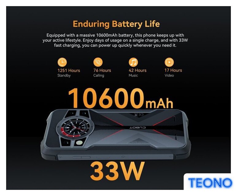 Телефон Cubot King Kong 9 12GB/512GB (черный) - Изображение №9 — Интернет-магазин Teono.by