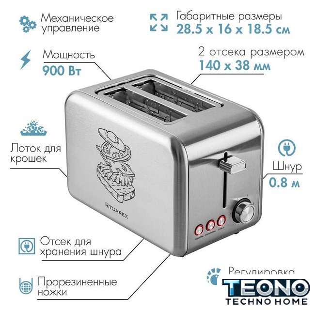 Тостер Tuarex TK-6001 - Изображение №6 — Интернет-магазин Teono.by
