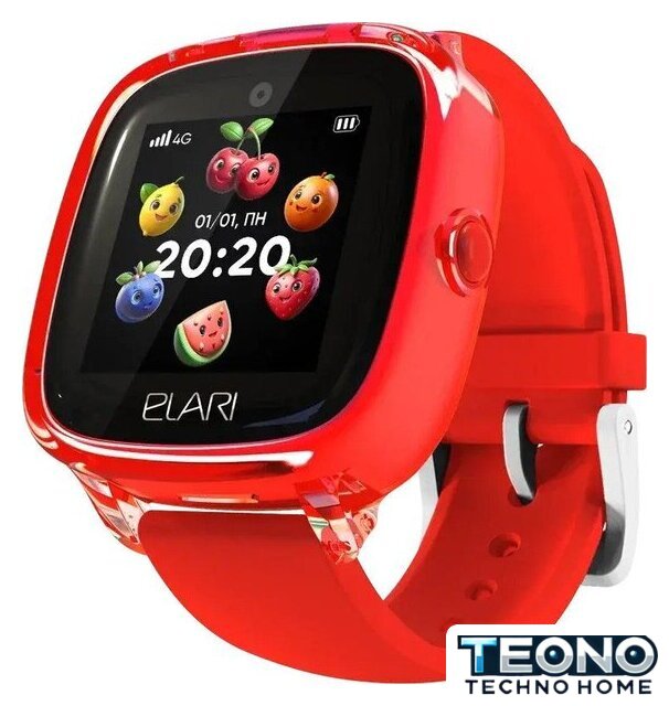 Детские умные часы Elari KidPhone Fresh 4G (красный) - Изображение №1 — Интернет-магазин Teono.by