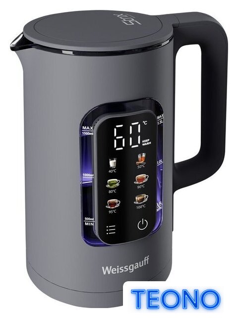Электрический чайник Weissgauff WK 1500 Dt Touch BodyCool - Изображение №20 — Интернет-магазин Teono.by