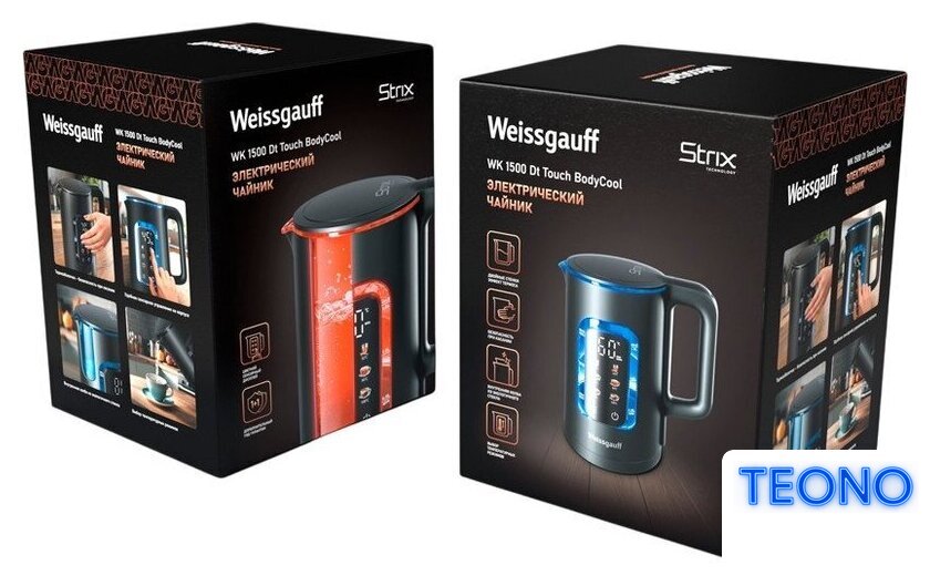 Электрический чайник Weissgauff WK 1500 Dt Touch BodyCool - Изображение №25 — Интернет-магазин Teono.by