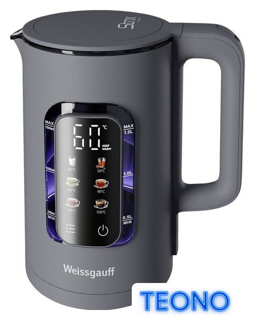Электрический чайник Weissgauff WK 1500 Dt Touch BodyCool - Изображение №21 — Интернет-магазин Teono.by