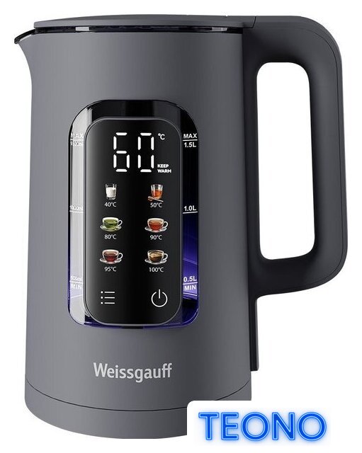 Электрический чайник Weissgauff WK 1500 Dt Touch BodyCool - Изображение №18 — Интернет-магазин Teono.by