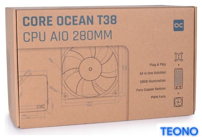 Система жидкостного охлаждения для процессора Alphacool Core Ocean T38 AIO 280 13053 - Изображение №10 — Интернет-магазин Teono.by