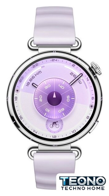 Умные часы Huawei Watch GT 6 41 мм (серебристый, с сиреневым силиконовым ремешком, международная версия) - Изображение №2 — Интернет-магазин Teono.by