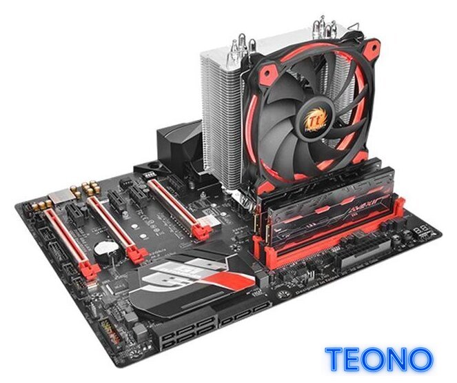 Кулер для процессора Thermaltake Riing Silent 12 (красный) [CL-P022-AL12RE-A] - Изображение №6 — Интернет-магазин Teono.by