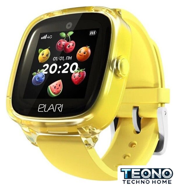 Детские умные часы Elari KidPhone Fresh 4G (желтый) - Изображение №1 — Интернет-магазин Teono.by