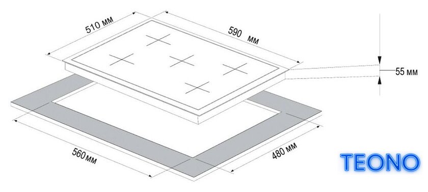 Варочная панель Korting HG 697 CTN - Изображение №2 — Интернет-магазин Teono.by