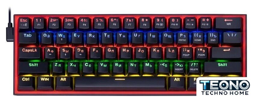 Клавиатура Redragon Fizz (Redragon Melt-Gold, черный/красный) - Изображение №1 — Интернет-магазин Teono.by