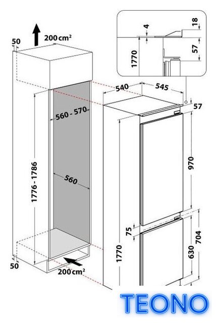 Холодильник Whirlpool WHC18 T514 - Изображение №4 — Интернет-магазин Teono.by
