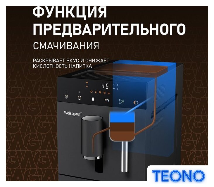 Кофемашина Weissgauff WCM-245 DB Touch Cappuccino - Изображение №16 — Интернет-магазин Teono.by