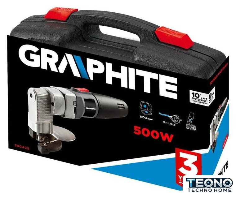 Листовые электрические ножницы GRAPHITE 59G402 (кейс) - Изображение №3 — Интернет-магазин Teono.by