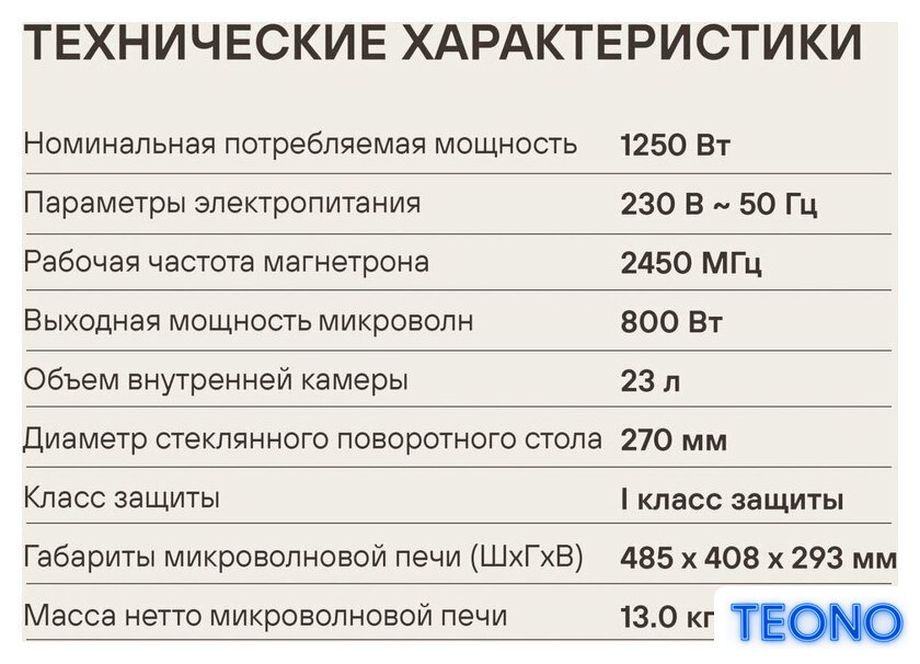 Микроволновая печь Rondell RDE-MW236 - Изображение №14 — Интернет-магазин Teono.by