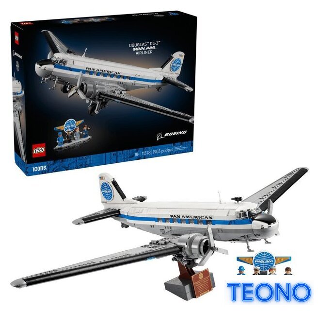 Конструктор LEGO Icons 11378 Douglas DC-3 PAN AM Airliner - Изображение №1 — Интернет-магазин Teono.by